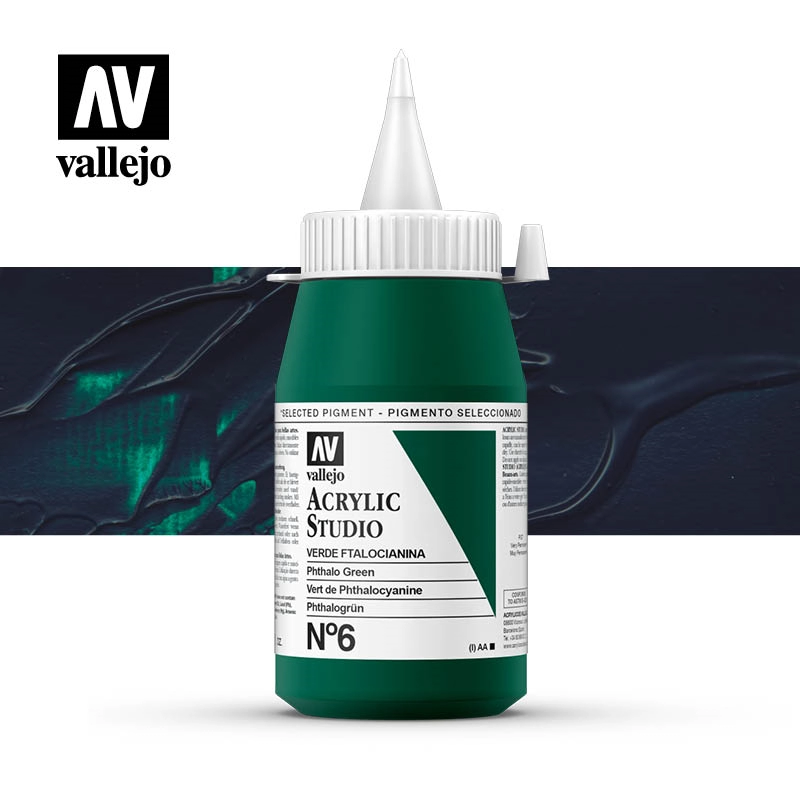 Een Acrylverf Vallejo 500 ml phtalo green 6 koop je bij Terpen Tijn